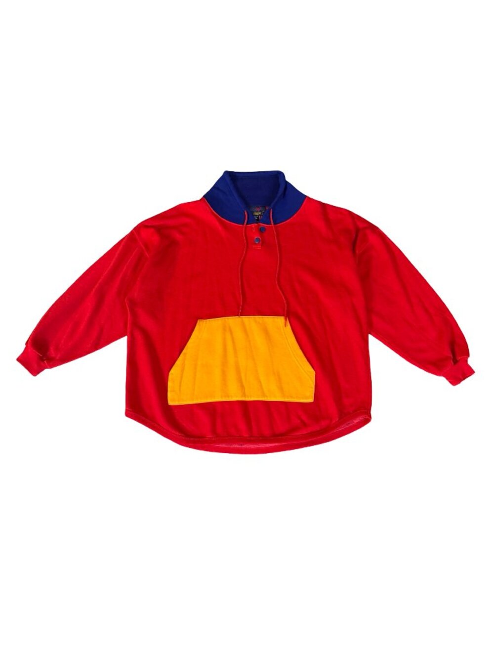 Vintage 1990s Active Elements Red Yellow Colorblock Sweatshirt